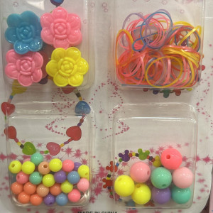 Set de hebillas+gomas +pulseras