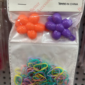 Gomitas de colores+ hebillas con diseño 