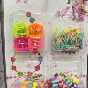 Set de hebillas+gomas +pulseras