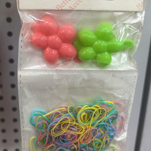 Gomitas de colores+ hebillas con diseño 
