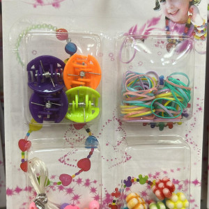 Set de hebillas+gomas +pulseras