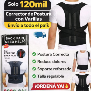 Corrector de Postura con varillas reforzadas