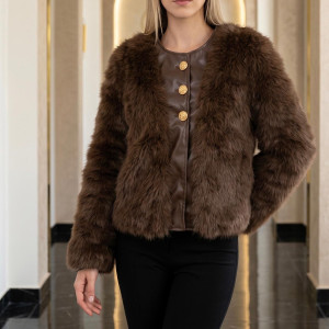 Chaqueta de piel sintética 