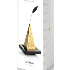 Infusor de té premium Tea Forté ICON Au – Bañado en oro 23K, ideal para regalo