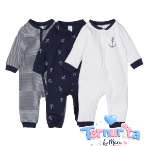 Set de Enteritos H&M para Bebé – 2 a 4 Meses