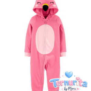 Pijama Enterizo Carter’s Flamingo Hooded Fleece Footless