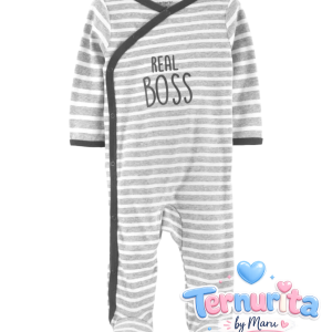 Carter's Real Boss Side-Snap Cotton Sleep & Play – Recién Nacido (NB)
