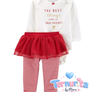 Carter's 2-Piece Holiday Bodysuit & Tutu Pant Set – 24 Meses