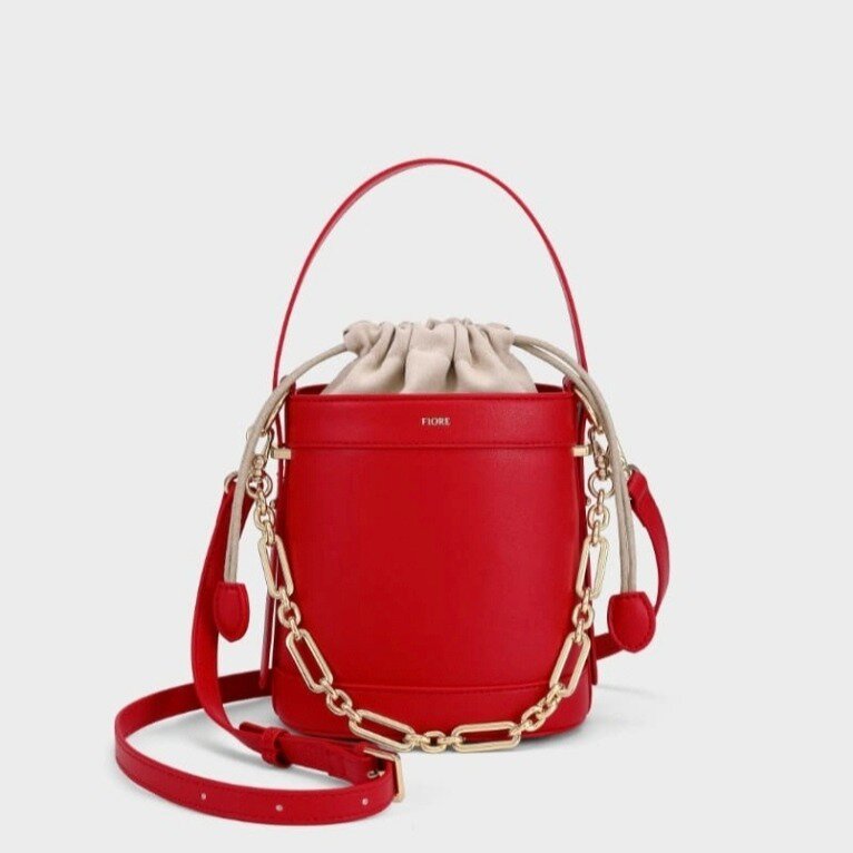 BUCKET BAG FIORE RED