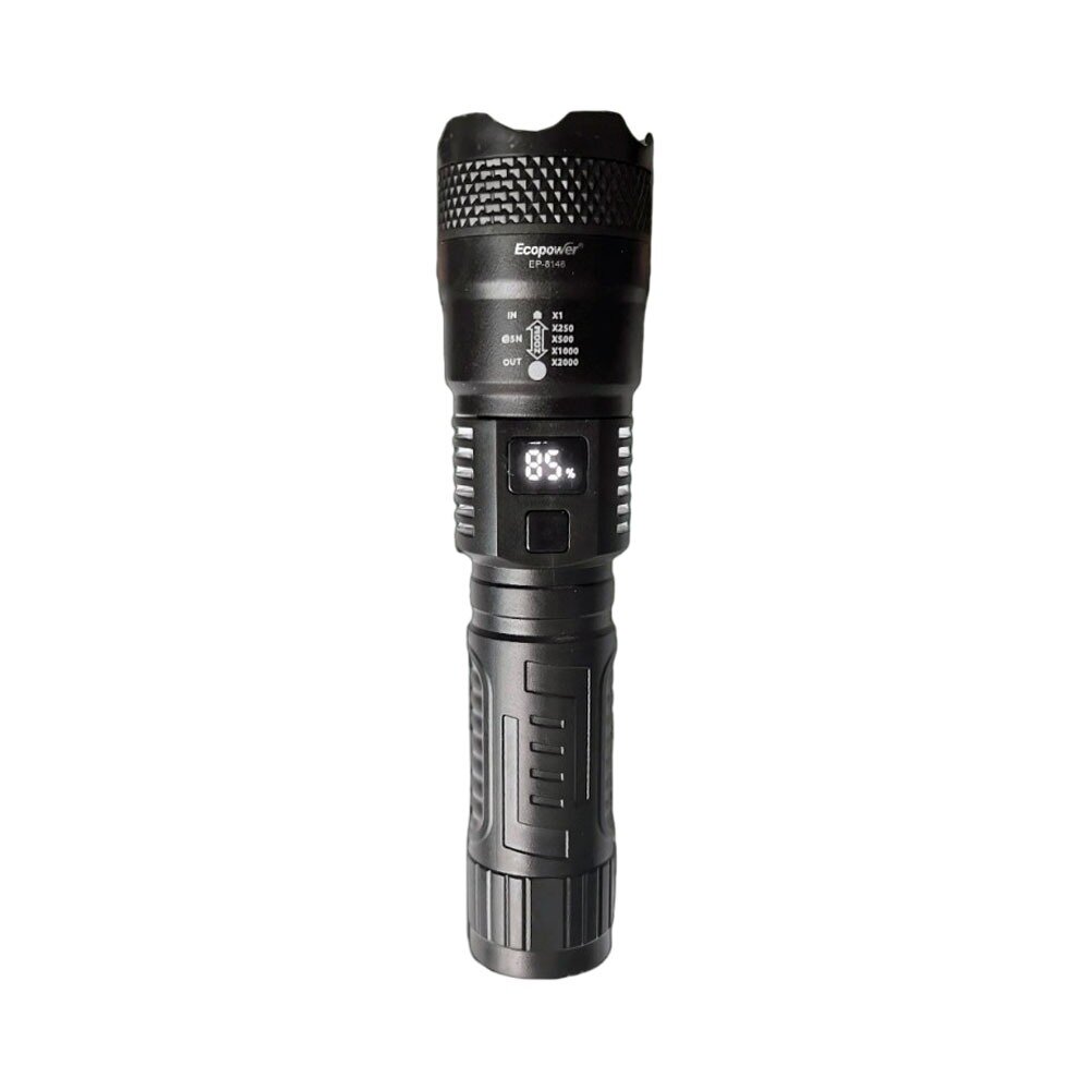 LINTERNA TACTICA POLICE LED RECARGABLE 800 LUMENES ECOPOWER EP-8148