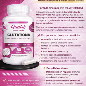 GLUTATATIONA QNUTRI DE 60 CAPSULAS