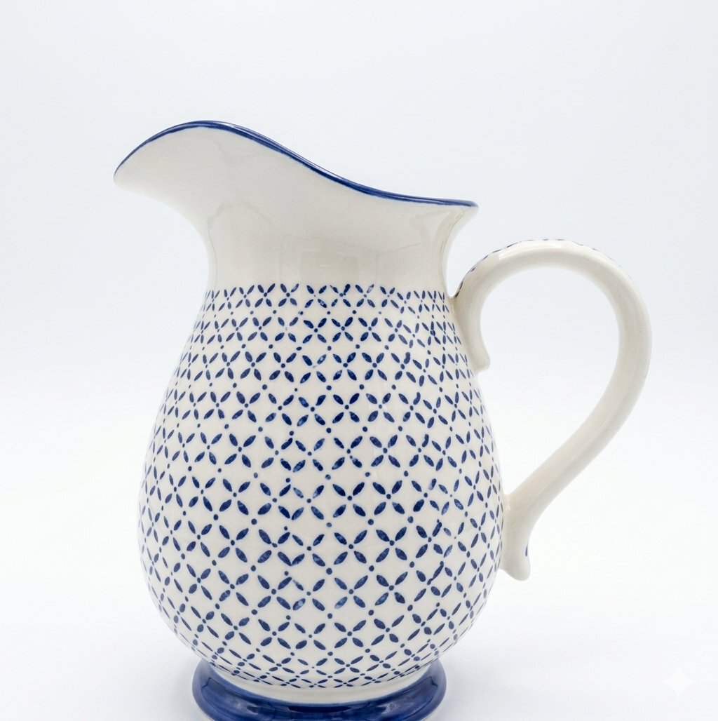 Jarra de porcelana - Diseño de rombo 