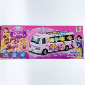 Autobus de juguete color rosa 