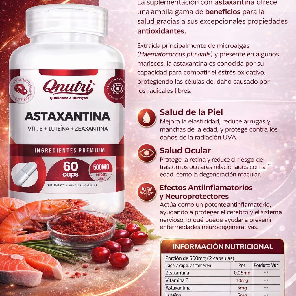 ASTAXANTINA DE 60 CAPSULAS QNUTRI