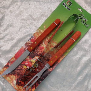 Set de 3 utensilios para asado