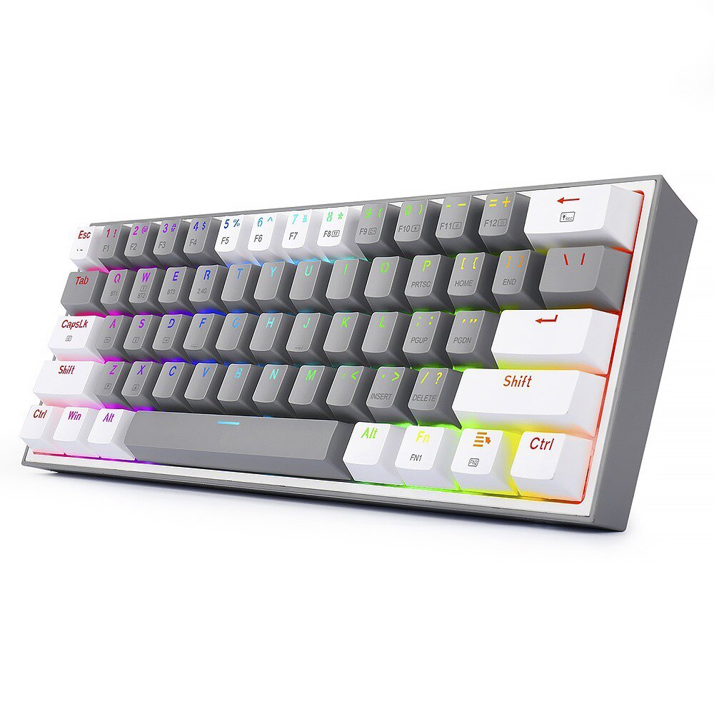 Teclado Gamer Redragon K616-RGB Fizz Pro BT USB / Wireless / RGB / Inglés - Gris / Blanco