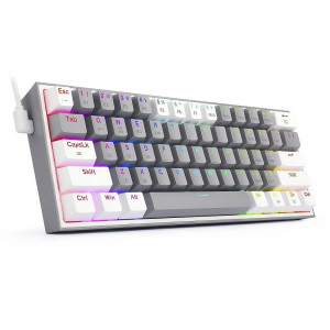 Teclado Gamer Redragon K616-RGB Fizz Pro BT USB / Wireless / RGB / Inglés - Gris / Blanco