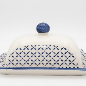 Mantequera de Porcelana - Diseño de Rombo