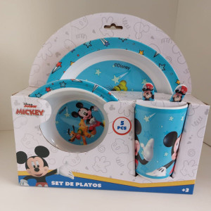 Set de Vajilla Infantil x 5 Piezas – Disney 