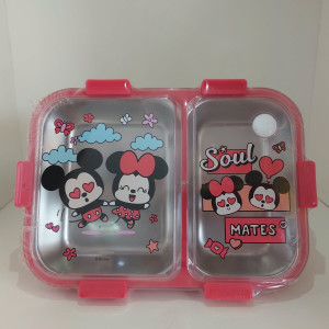 Contenedor Hermético para Viandas con Divisiones de Acero Inoxidable – Disney