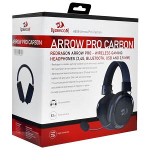 Headset Gamer Redragon H858 Arrow Pro Carbon / Wireless