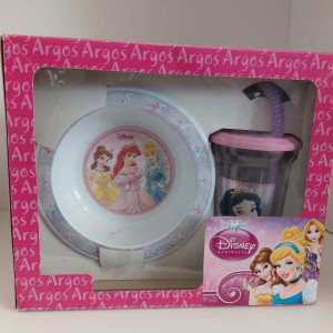 Set de Vajilla Infantil x 2 Piezas con Vaso y Sorbete