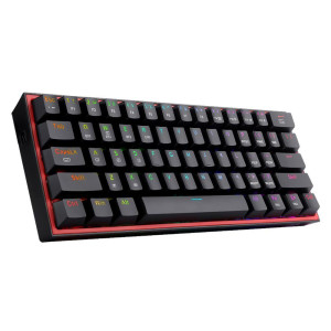 Teclado Gamer Mecánico Redragon K616-RGB Fizz Pro Mini Wireless / RGB / RED / Inglés - Negro