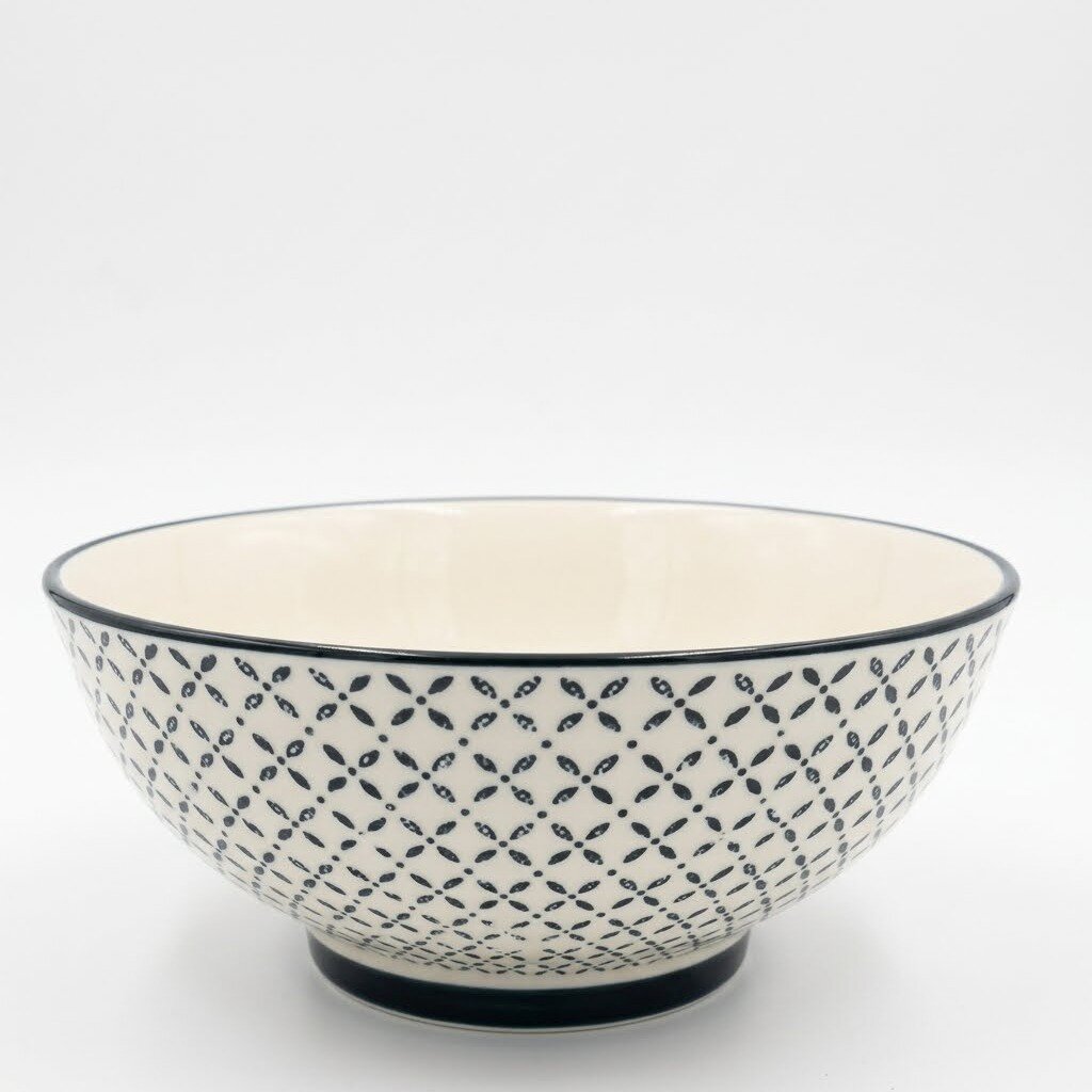 Bowl de Porcelana 20cm - Diseño de rombo