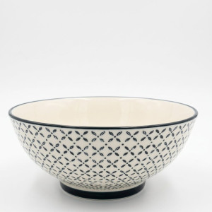 Bowl de Porcelana 20cm - Diseño de rombo 
