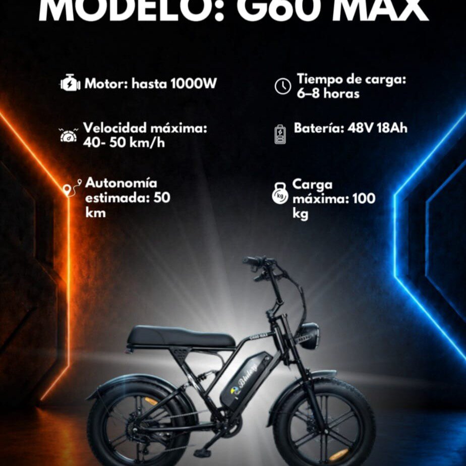 Bicicleta eléctrica con asistencia Blulory G60 Max