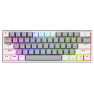 Teclado Gamer Redragon K616-RGB Fizz Pro BT USB / Wireless / RGB / Inglés - Gris / Blanco