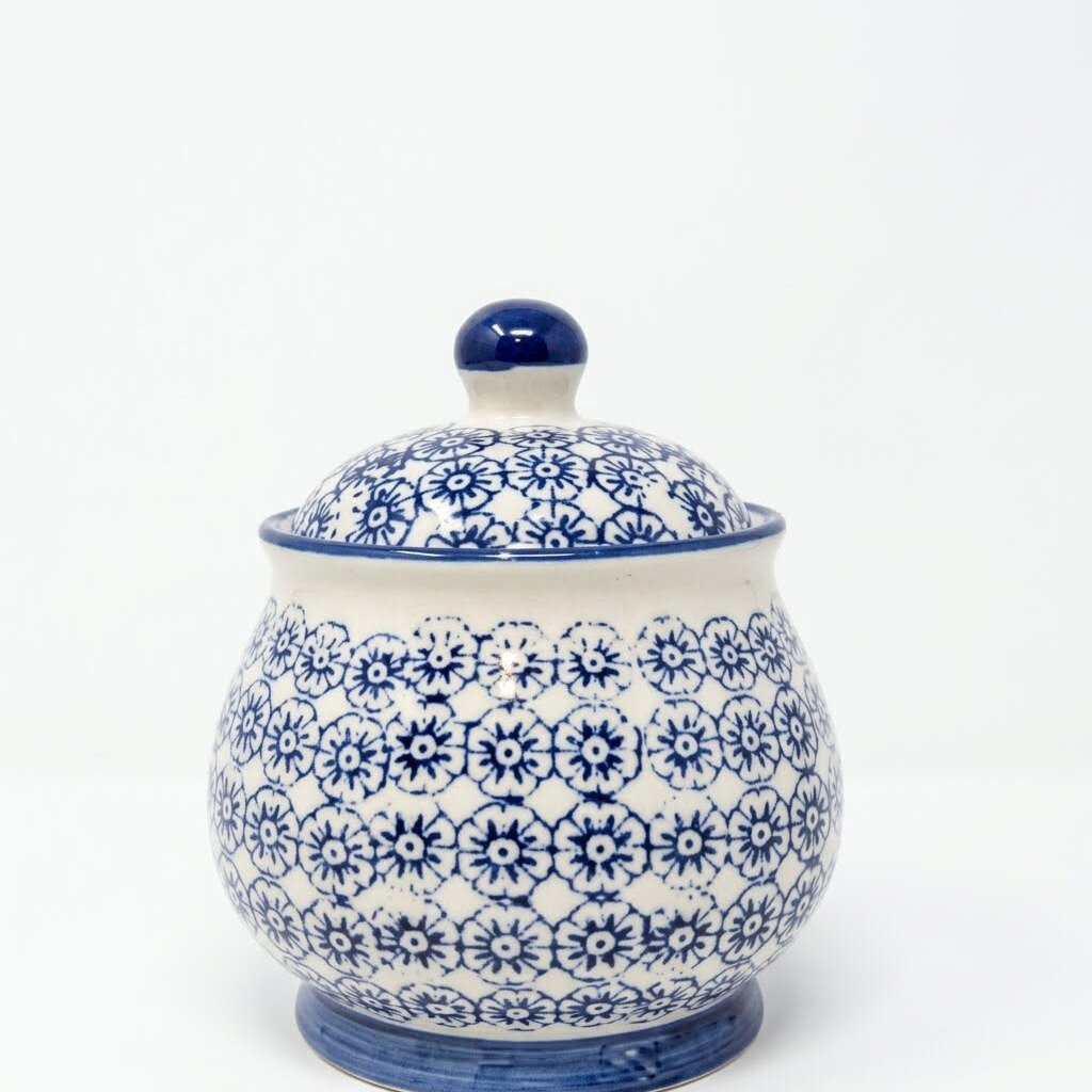 Azucarero de Porcelana - Diseño de flor